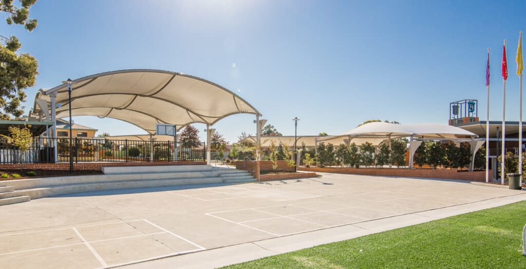 Tension membrane structures at RJAS