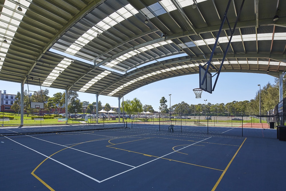 Greenline University of Western Sydney Bankstown basket ball shade structure